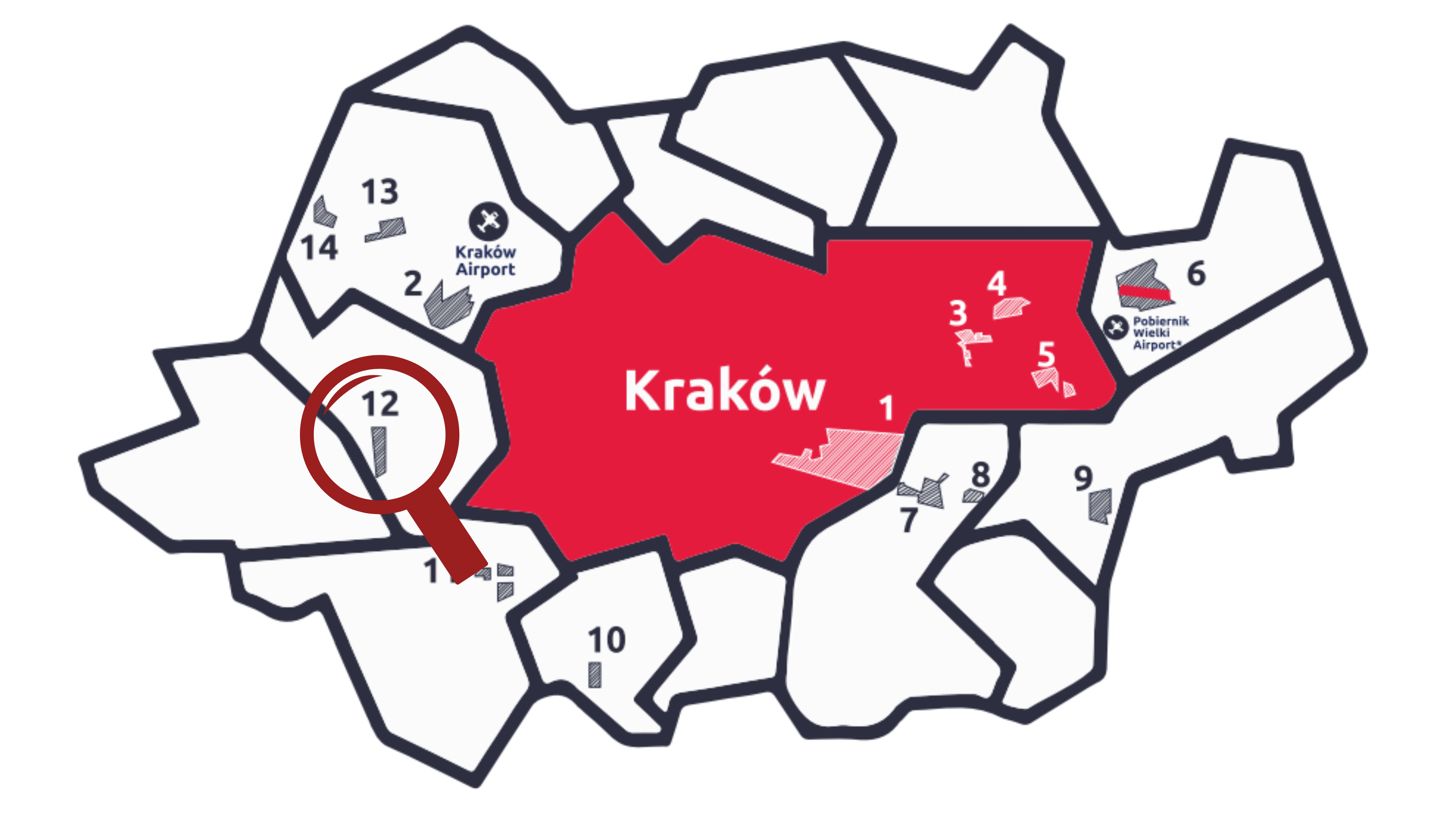 Mapa terenów inwestycyjnych Metropolii Krakowskiej